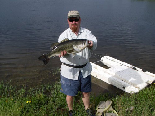 This is a large bass that was caught in one of our private lakes