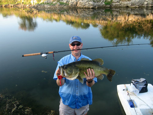 Huge bass caught on one of our private lakes here at Stillwaters Ranch, Llano, Texas